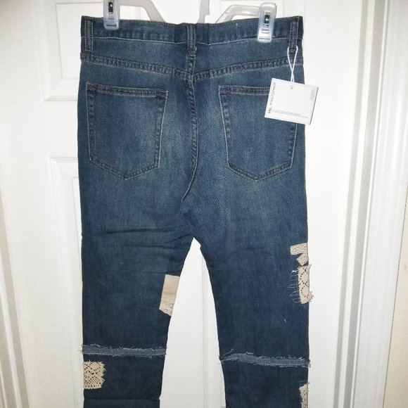Val Kristopher Patchwork Straight Leg Jean - Picture 10 of 14